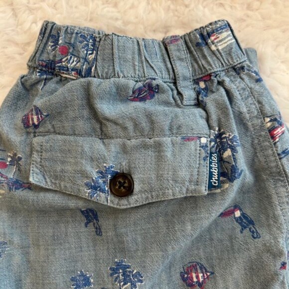 Chubbies Tropical Print Shorts Elastic Waist Casual Summer Small‎ - Picture 7 of 7